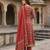 Anouk red and cream pure cotton anarkali regular kurta set