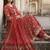 Anouk red and cream pure cotton anarkali regular kurta set