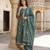 Anouk teal blue and cream pure cotton anarkali regular kurta set