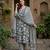 Anouk grey pure cotton straight regular kurta set