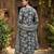 Anouk grey pure cotton straight regular kurta set