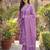 Anouk purple pure cotton straight regular kurta set