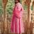 Anouk pink pure cotton anarkali angrakha kurta set