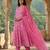 Anouk pink pure cotton anarkali angrakha kurta set