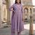 Anouk light purple pure cotton anarkali angrakha kurta set