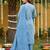 Anouk blue pure cotton straight regular kurta set