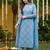 Anouk blue pure cotton straight regular kurta set