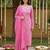 Anouk pink pure cotton straight regular kurta set