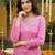 Anouk pink pure cotton straight regular kurta set