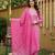 Anouk pink pure cotton straight regular kurta set