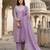 Anouk light purple pure cotton straight regular kurta set