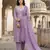 light purple pure cotton straight regular kurta set