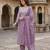Anouk light purple pure cotton straight regular kurta set
