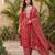 Anouk red pure cotton straight regular kurta set