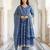 Anouk blue pure cotton anarkali regular kurta set