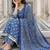 Anouk blue pure cotton anarkali regular kurta set