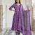 Anouk purple pure cotton anarkali regular kurta set
