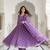 Anouk purple pure cotton anarkali regular kurta set