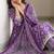 Anouk purple pure cotton anarkali regular kurta set