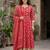 Anouk red pure cotton anarkali regular kurta set
