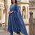 Anouk blue pure cotton anarkali regular kurta set