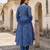 Anouk blue pure cotton anarkali regular kurta set