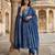 Anouk blue pure cotton anarkali regular kurta set