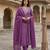 Anouk purple pure cotton anarkali regular kurta set