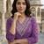 Anouk purple pure cotton anarkali regular kurta set