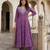 Anouk purple pure cotton anarkali regular kurta set