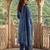 Anouk blue pure cotton straight regular kurta set
