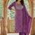 Anouk purple pure cotton straight regular kurta set