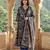 blue pure cotton anarkali angrakha kurta set
