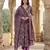 purple pure cotton anarkali angrakha kurta set