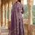 Anouk purple pure cotton anarkali angrakha kurta set