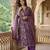 Anouk purple pure cotton anarkali angrakha kurta set