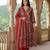 Anouk red pure cotton anarkali angrakha kurta set