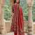 Anouk red pure cotton anarkali angrakha kurta set