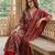 Anouk red pure cotton anarkali angrakha kurta set