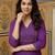 Anouk purple pure cotton straight regular kurta set