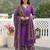 Anouk purple pure cotton straight regular kurta set