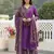 purple pure cotton straight regular kurta set