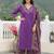 Anouk purple pure cotton straight regular kurta set