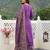 Anouk purple pure cotton straight regular kurta set