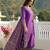 Anouk purple pure cotton straight regular kurta set