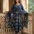 Anouk blue pure cotton anarkali angrakha kurta set