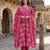 Anouk pink pure cotton anarkali angrakha kurta set