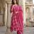 Anouk pink pure cotton anarkali angrakha kurta set