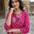 Anouk pink pure cotton anarkali angrakha kurta set