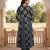 Anouk blue pure cotton anarkali regular kurta set